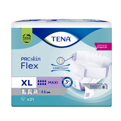 TENA FLEX MAXI, Juostinės sauskelnės šlapimo nelaikymui, XL, 21 vnt. paveikslėlis