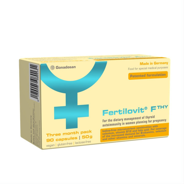 FERTILOVIT F THY, maisto papildas, 90 kapsulių paveikslėlis