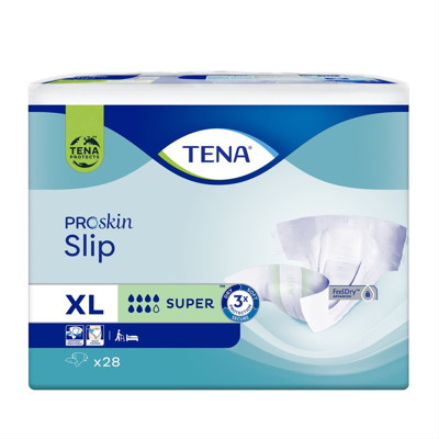 TENA SLIP SUPER, anatominės sauskelnės šlapimo nelaikymui, XL, 28 vnt. paveikslėlis