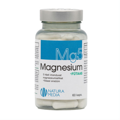 NATURA MEDIA, Mg5 Magnesium+Phytase, 60 kapsulių paveikslėlis