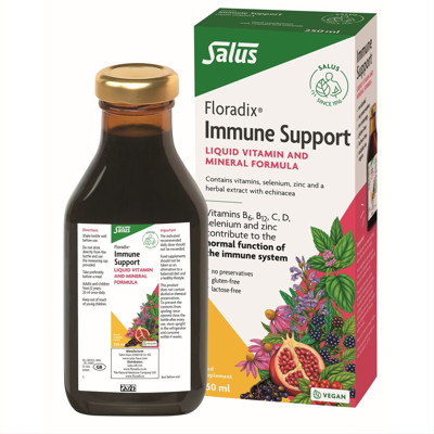 FLORADIX IMMUNE SUPPORT, skysta vitaminų formulė, 250 ml paveikslėlis