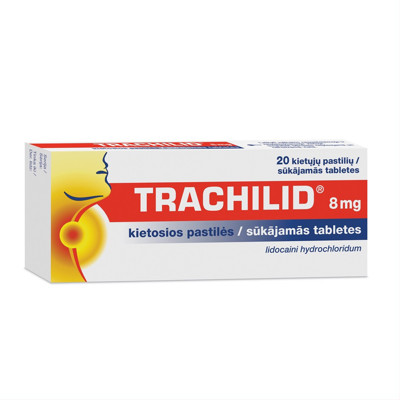 TRACHILID, 8 mg, 20 kietųjų pastilių paveikslėlis