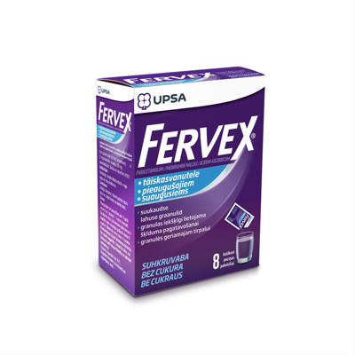 FERVEX, granulės geriamajam tirpalui suaugusiems, be cukraus, N8 paveikslėlis