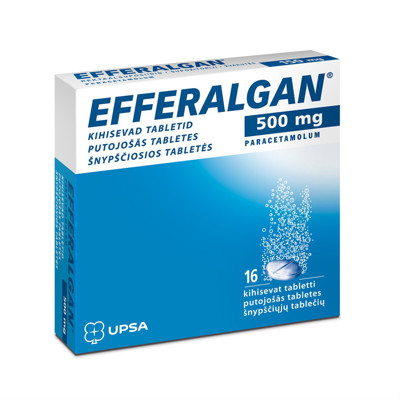 EFFERALGAN, 500 mg, šnypščiosios tabletės, N16  paveikslėlis