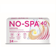 NO-SPA, 40 mg, tabletės, N24 paveikslėlis NO-SPA, 40 mg, tabletės, N24 paveikslėlis