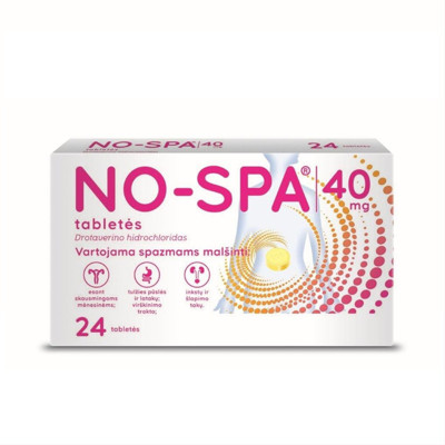 NO-SPA, 40 mg, tabletės, N24 paveikslėlis