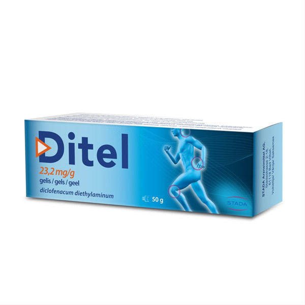 DITEL, 23,2 mg/g, gelis, 50 g paveikslėlis