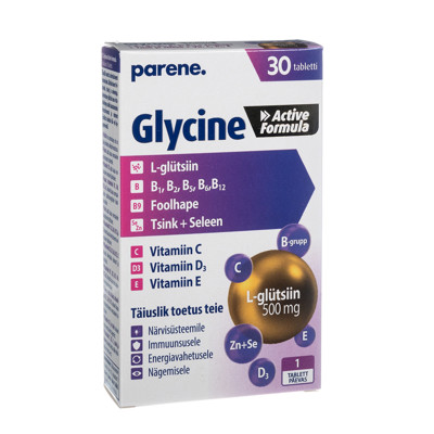 GLYCINE ACTIVE FORMULA, 30 tablečių paveikslėlis