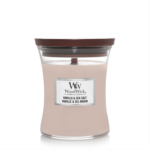 WOODWICK MEDIUM HOURGLASS VANILLA & SEA SALT, žvakė, 275g paveikslėlis