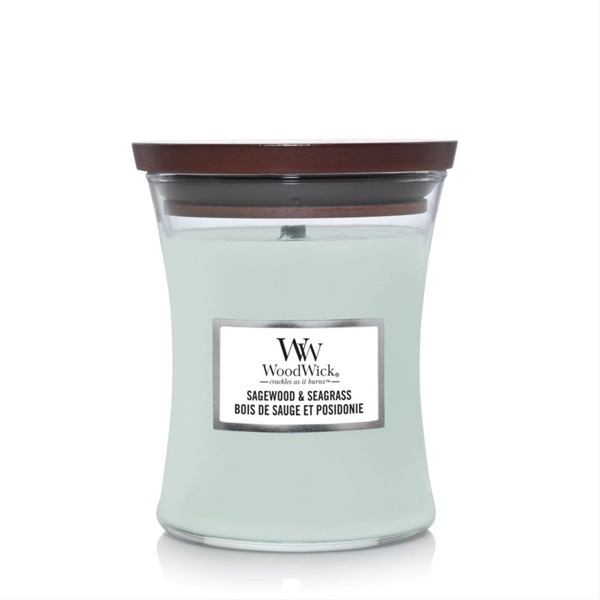 WOODWICK MEDIUM HOURGLASS SEGEWOOD & SEAGRASS, 275g paveikslėlis