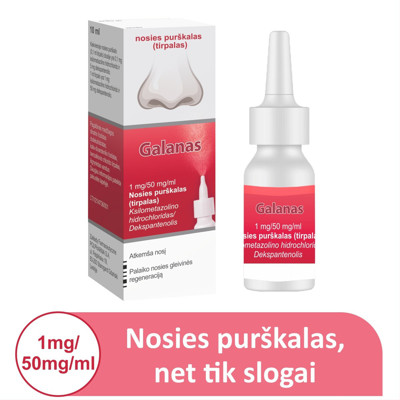 GALANAS, 1 mg/50 mg/ml, nosies purškalas (tirpalas), 10ml paveikslėlis