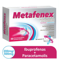 METAFENEX, 200mg/500mg, plėvele dengtos tabletės, N10 paveikslėlis