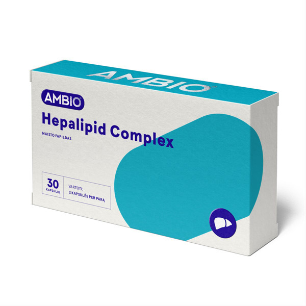 AMBIO HEPALIPID COMPLEX 30 Kapsuli Gintarin Vaistin AMBIO HEPALIPID COMPLEX 30 Kapsuli Gintarin Vaistin
