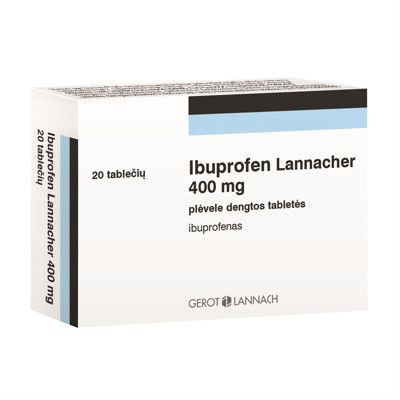 IBUPROFEN LANNACHER, 400 mg, plėvele dengtos tabletės, N20 paveikslėlis