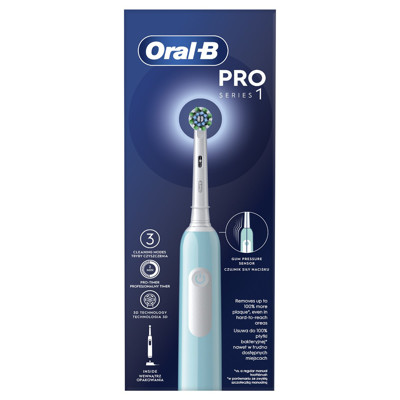 ORAL-B PRO SERIES 1 CARIBBEAN BLUE CROSS ACTION, Elektrinis dantų šepetėlis  paveikslėlis