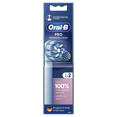 ORAL-B SENSITIVE CLEAN PRO, Elektrinio dantų šepetėlio galvutės, 2vnt. paveikslėlis