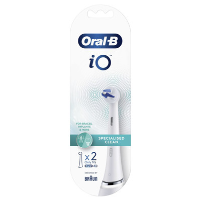 ORAL B iO REFILL SPECIALISED CLEAN WHITE, Elektrinio dantų šepetėlio galvutės, 2vnt. paveikslėlis