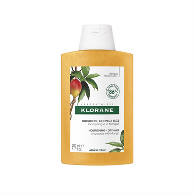 KLORANE, šampūnas sausiems plaukams su mango sviestu, 200 ml paveikslėlis