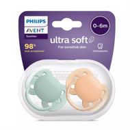 PHILIPS AVENT, silikoninis čiulptukas, 0-6mėn., Švelnus nedekoruotas M, SCF091/03 , 2vnt. paveikslėlis