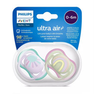 PHILIPS AVENT, silikoninis čiulptukas, 0-6mėn., Ultra Air, SCF085/59, 2vnt. paveikslėlis