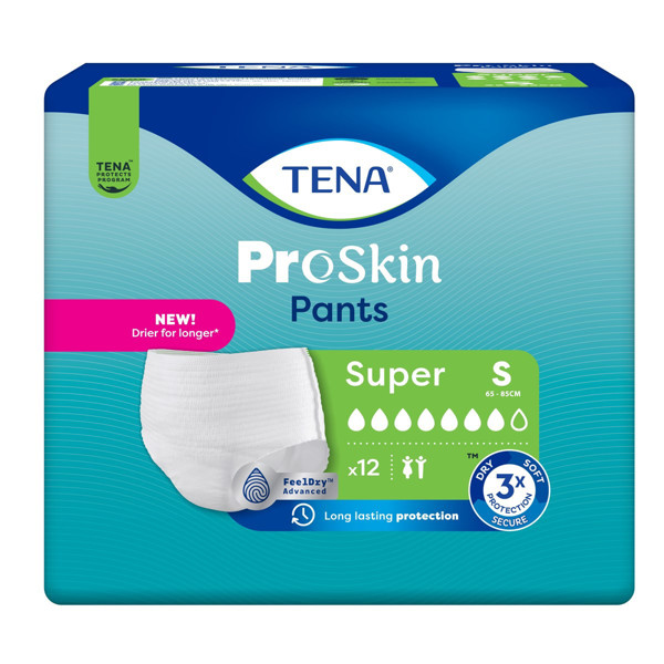 TENA PANTS SUPER, sauskelnės-kelnaitės, S, 12 vnt. paveikslėlis