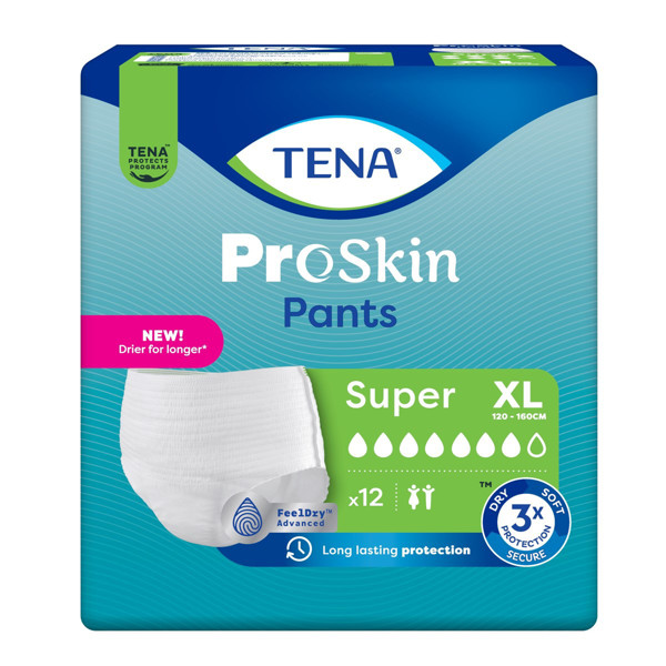 TENA PANTS SUPER, sauskelnės-kelnaitės, XL, 12 vnt. paveikslėlis