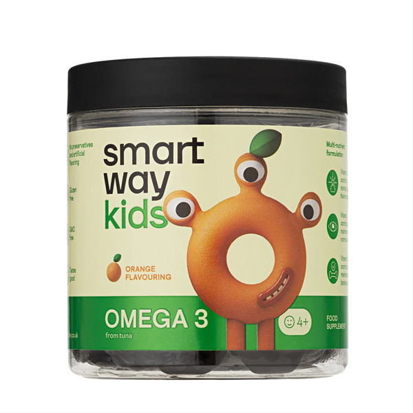 SMART WAY KIDS OMEGA-3, apelsinų skonio guminukai, 60 vnt. paveikslėlis