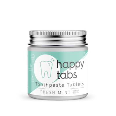 Happy Tabs dantų pastos tabletės Fresh Mint, 80 vnt.