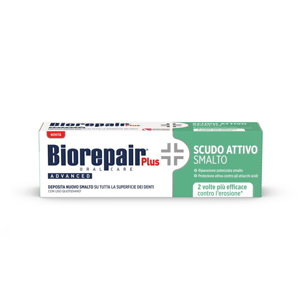 BIOREPAIR PLUS ACTIVE SHIELD, dantų pasta nuo apnašų, 75 ml paveikslėlis