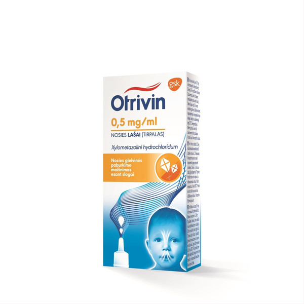 OTRIVIN, 0,5 mg/ml, nosies lašai (tirpalas), 10 ml  paveikslėlis