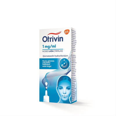 OTRIVIN, 1 mg/ml, nosies lašai (tirpalas), 10 ml  paveikslėlis