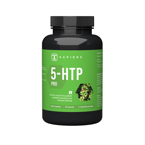 SAPIENS, 5-HTP PRO, 90 kapsulių paveikslėlis