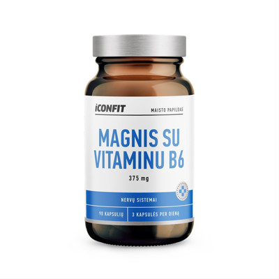 ICONFIT, magnis su vitaminu B6, 90 kapsulių paveikslėlis