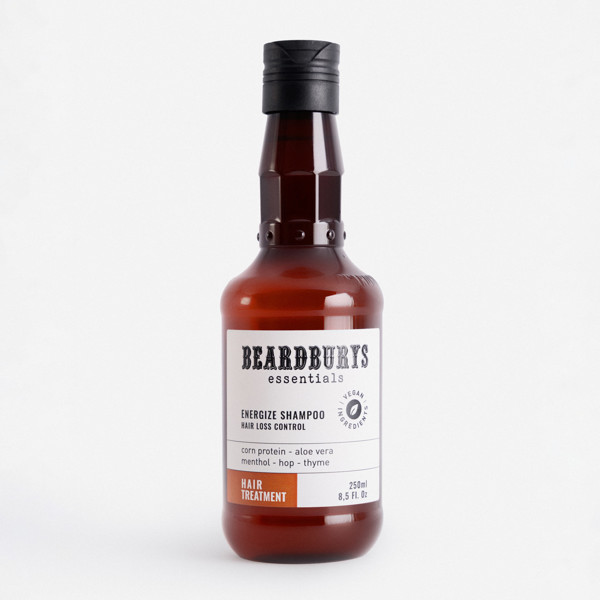 „Beardburys“ ENERGIZE energizuojantis, plaukus stiprinantis šampūnas, 250 ml