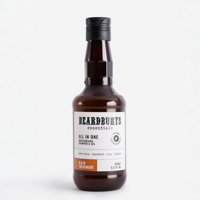 „Beardburys“ ALL IN ONE maitinantis šampūnas, kondicionierius ir gelis, 250 ml