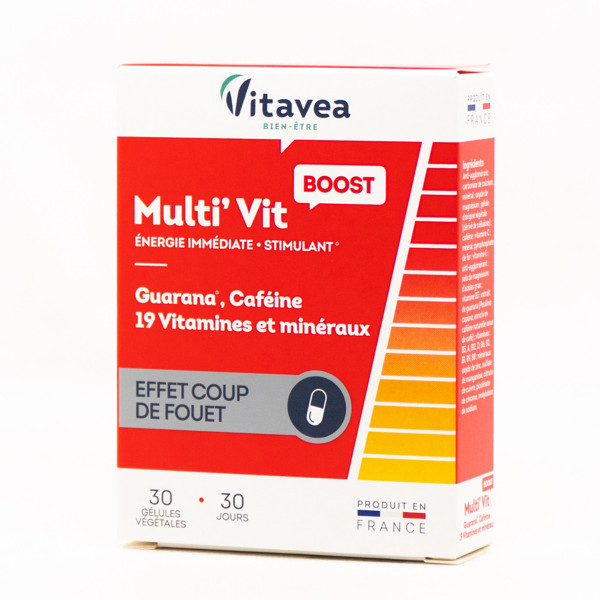 VITAVEA Guarana, 19 vitaminų ir mineralų, maisto papildas, 30 kapsulių