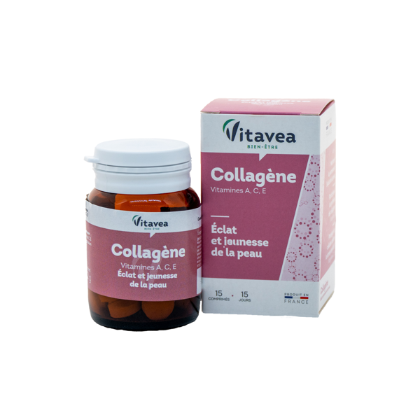 VITAVEA Kolagenas, vitaminai A, C, E, maisto papildas, 15 tablečių