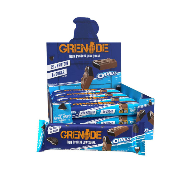 GRENADE CARB KILLA BAR, baltyminiai batonėliai Oreo, 12 x 60 g