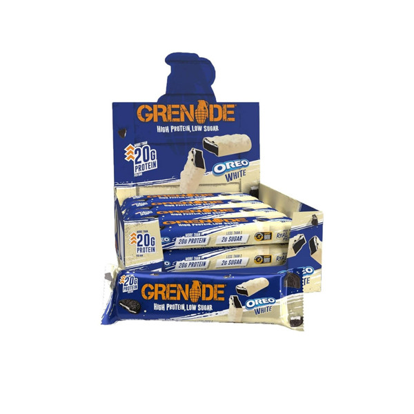 GRENADE CARB KILLA BAR, baltyminiai batonėliai Oreo White, 12 x 60 g