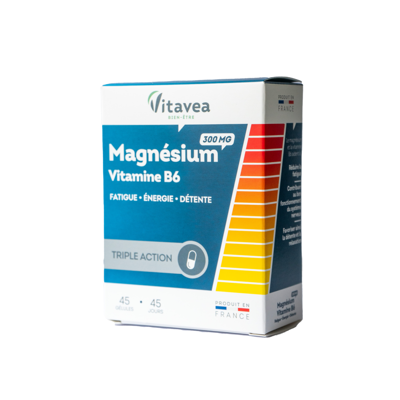 VITAVEA Magnis + vitaminas B6, 45 kapsulės