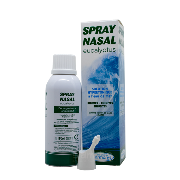 YVES PONROY Hipertoninis jūros vandens tirpalas eukaliptų-mėtų kvapo SPRAY NASAL, 125 ml