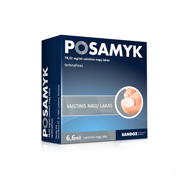 POSAMYK, 78,22mg/ml, vaistinis nagų lakas,  6,6ml, N1 paveikslėlis