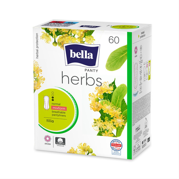 BELLA PANTY HERBS, higieniniai įklotai su liepžiedžiais, 60 vnt. paveikslėlis