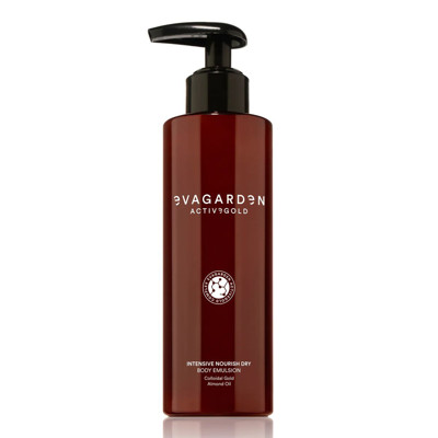  EVAGARDEN ACTIVEGOLD INTENSIVE NOURISH DRY BODY EMULSION, drėkinanti kūno emulsija, 200 ml 