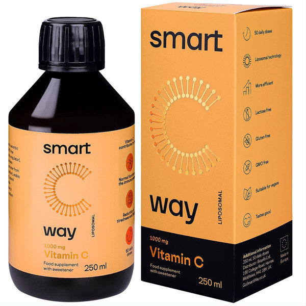 SMART WAY LIPOSOMINIS VITAMINAS C ORANGE 1000 MG, apelsinų skonio, 250 ml paveikslėlis