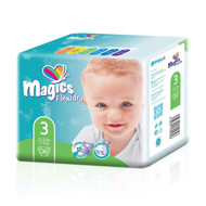 MAGICS FLEXIDRY MAGICAL TUBES MIDI, sauskelnės, 6-10 kg, 36 vnt. paveikslėlis