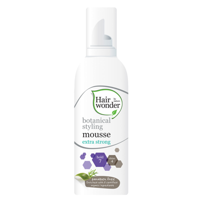 HAIRWONDER Botanical Styling putos plaukams stiprios fiksacijos, 200 ml