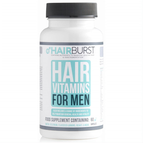 HAIRBURST, maisto papildai plaukams vyrams, 60 kapsulių paveikslėlis