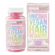 HAIRBURST, veganiški maisto papildai plaukams, aviečių skonio, 60 guminukų paveikslėlis