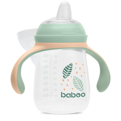 Baboo gertuvė su silikoniniu snapeliu, 260ml, 6+ mėn, Peachy Keen